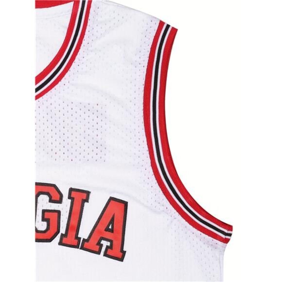 New Georgia Bulldogs Anthony Edwards #5 Basketball Jersey - White/Red - Picture 3 of 4